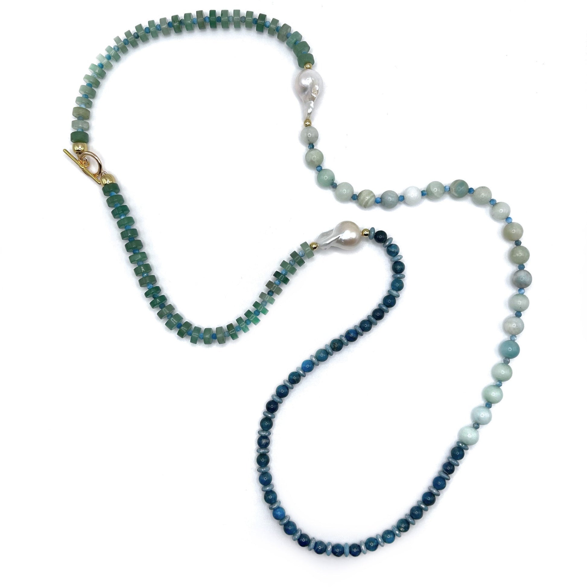 Harmony Double Strand Necklace In Ocean Breeze - T. Randall Jewelry