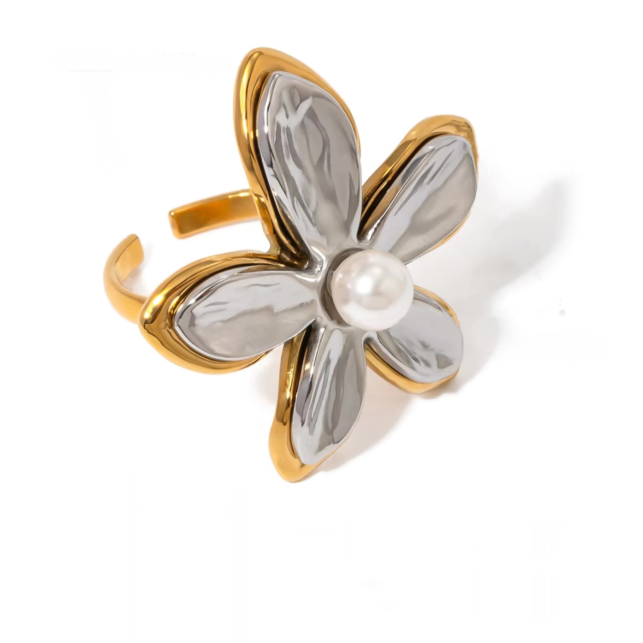 Mixed Metals Flower Statement Ring - T. Randall Jewelry