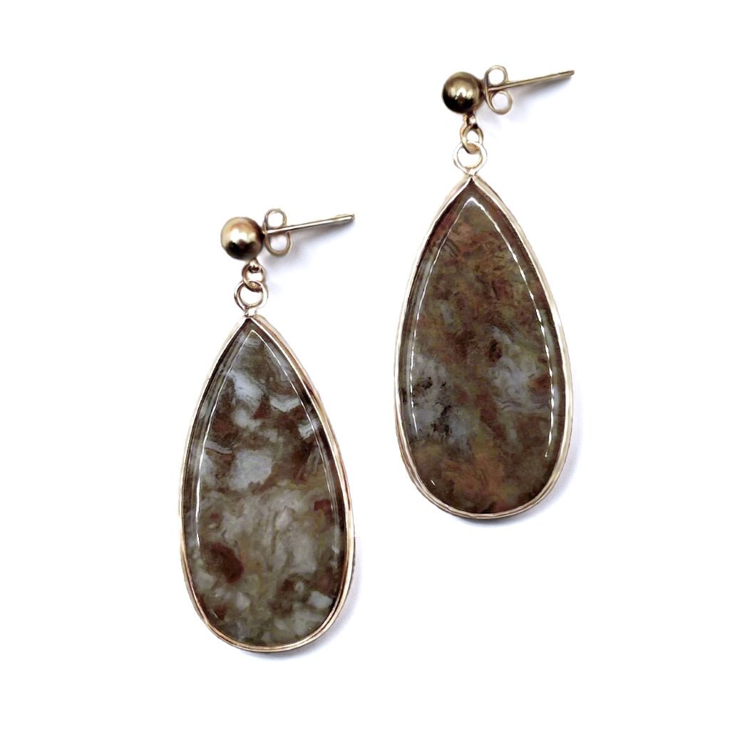 Stone Tear Drop Earrings - T. Randall Jewelry
