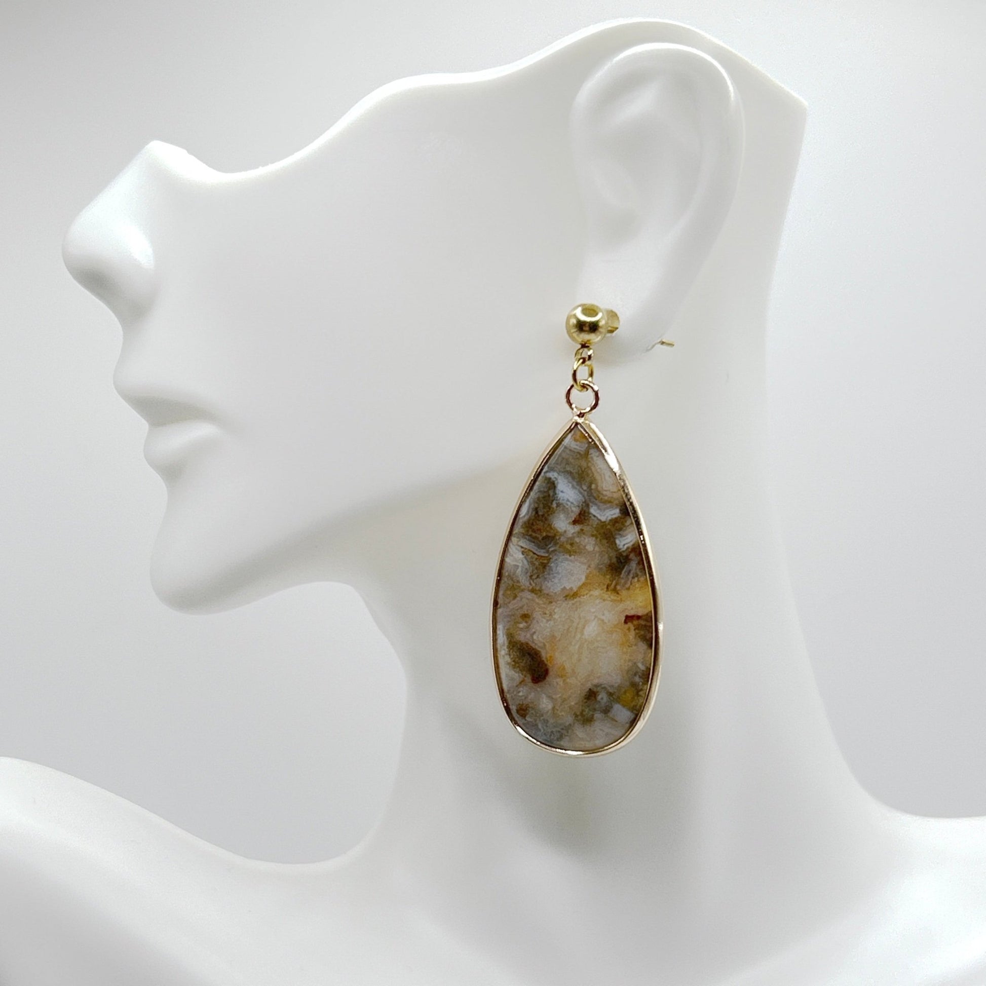 Stone Tear Drop Earrings - T. Randall Jewelry