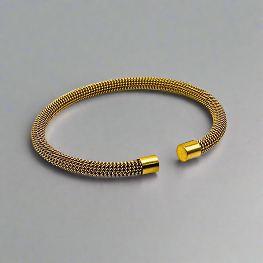 Gold Mesh Cuff Bracelet