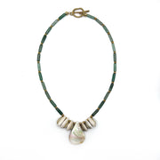 Aventurine and Shell Pendant Necklace