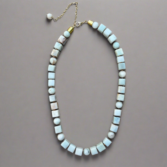 amazonite beaded necklace