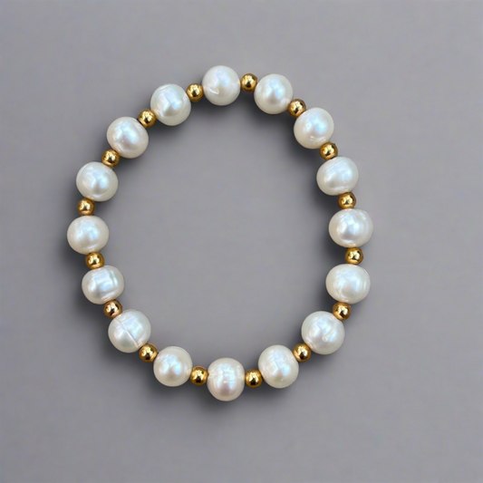 cultured pearl stretch bracelet