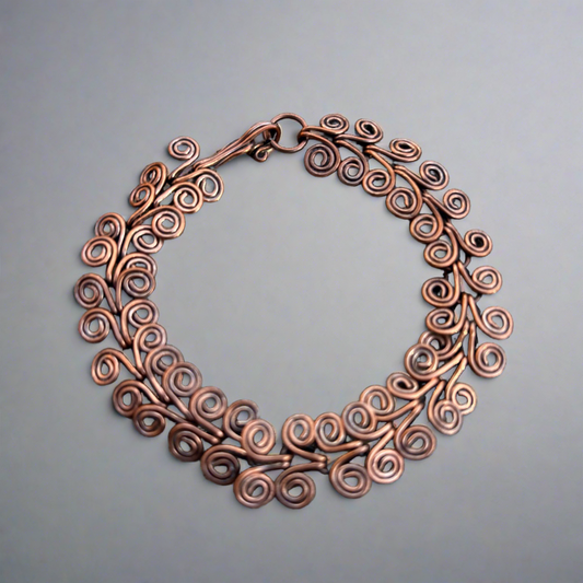eqyptian coil copper bracelet