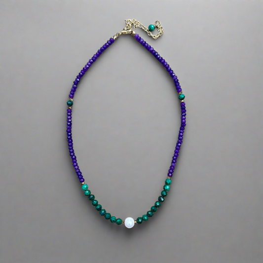malachite and jade necklace