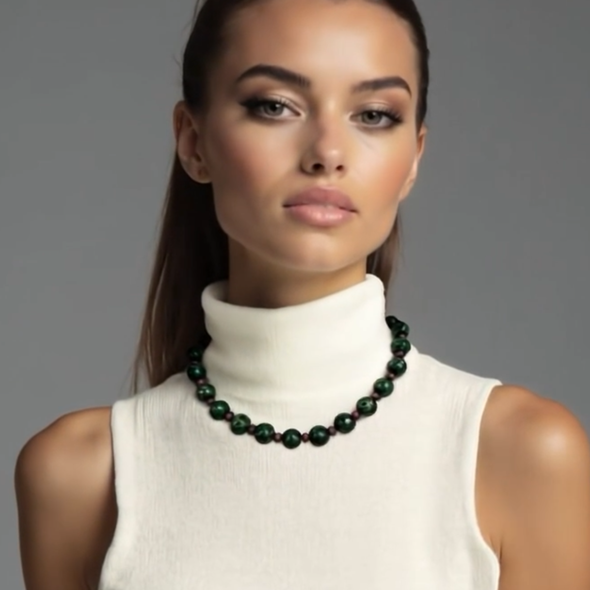 Ruby and Zoisite Collar Necklace