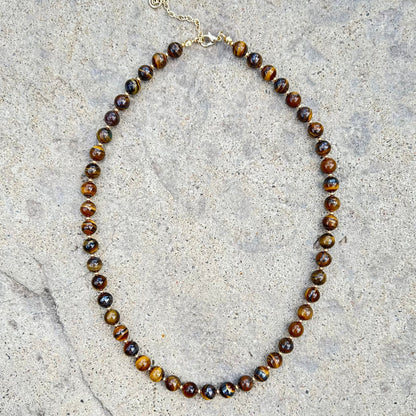 Tiger's Eye Beaded Necklace