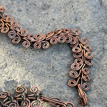 Egyptian Coil Link Bracelet in Copper