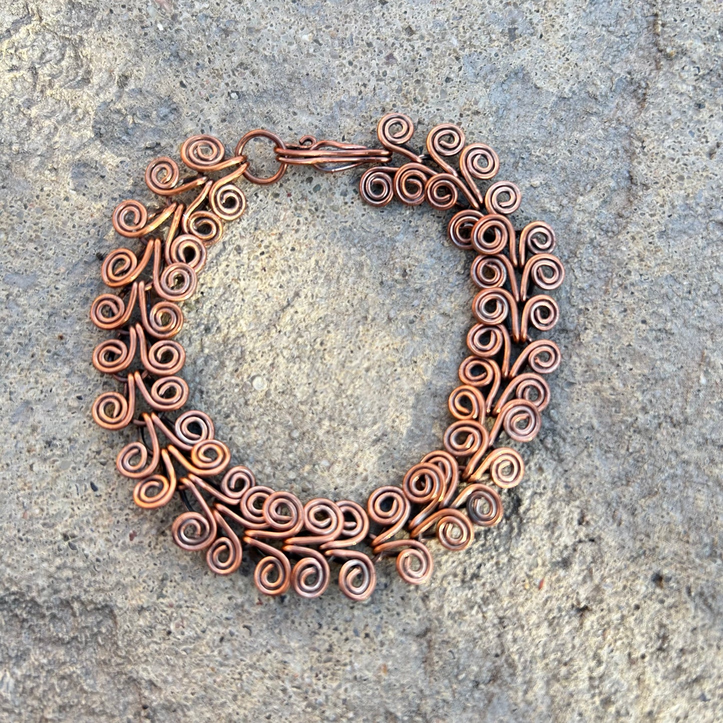 Egyptian Coil Link Bracelet in Copper