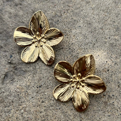 Flower Stud Statement Earrings