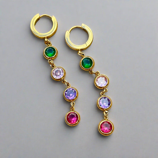 colorful drop earrings