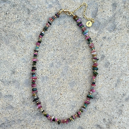 Small Tourmaline Chip Necklace