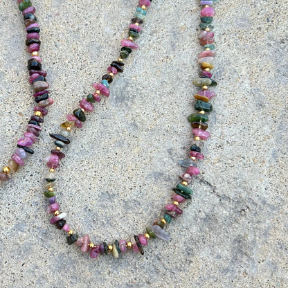 Small Tourmaline Chip Necklace