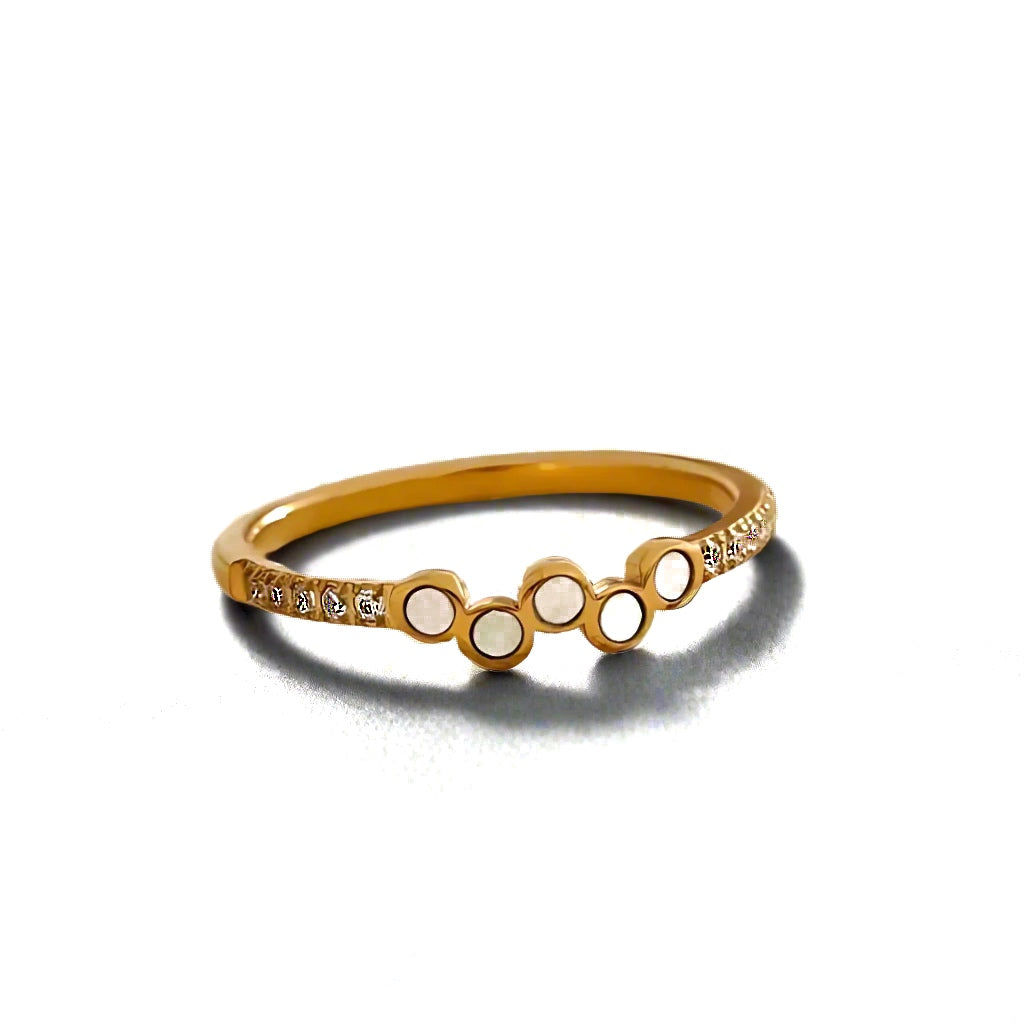 Lunar Glow Ring 18K Gold Plate