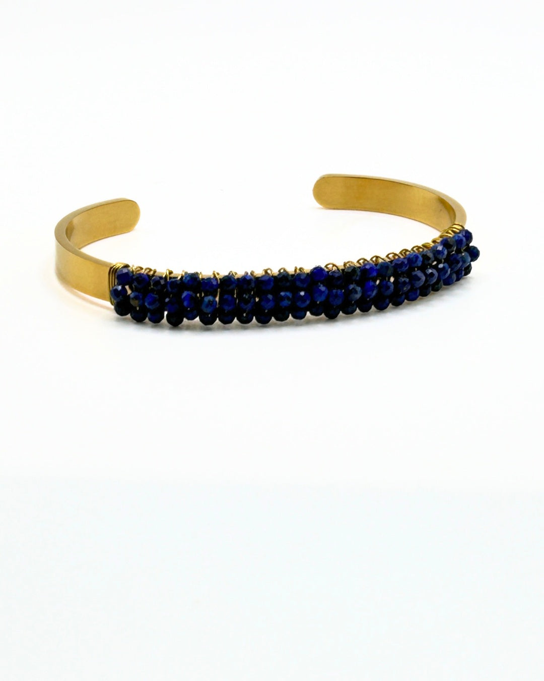 Lapis Lazuli Wrapped Cuff Bracelet