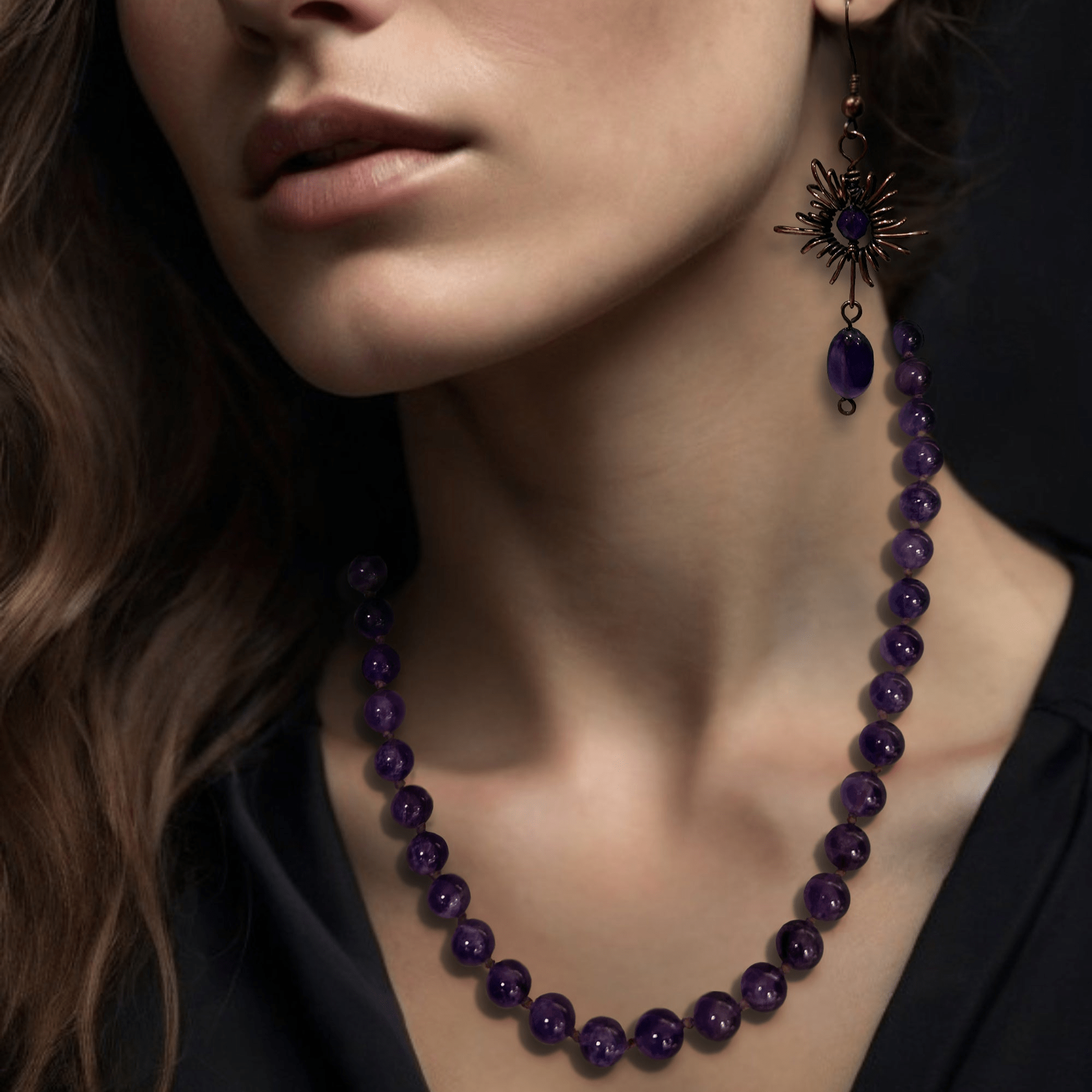 Amethyst Knotted Necklace - T. Randall Jewelry