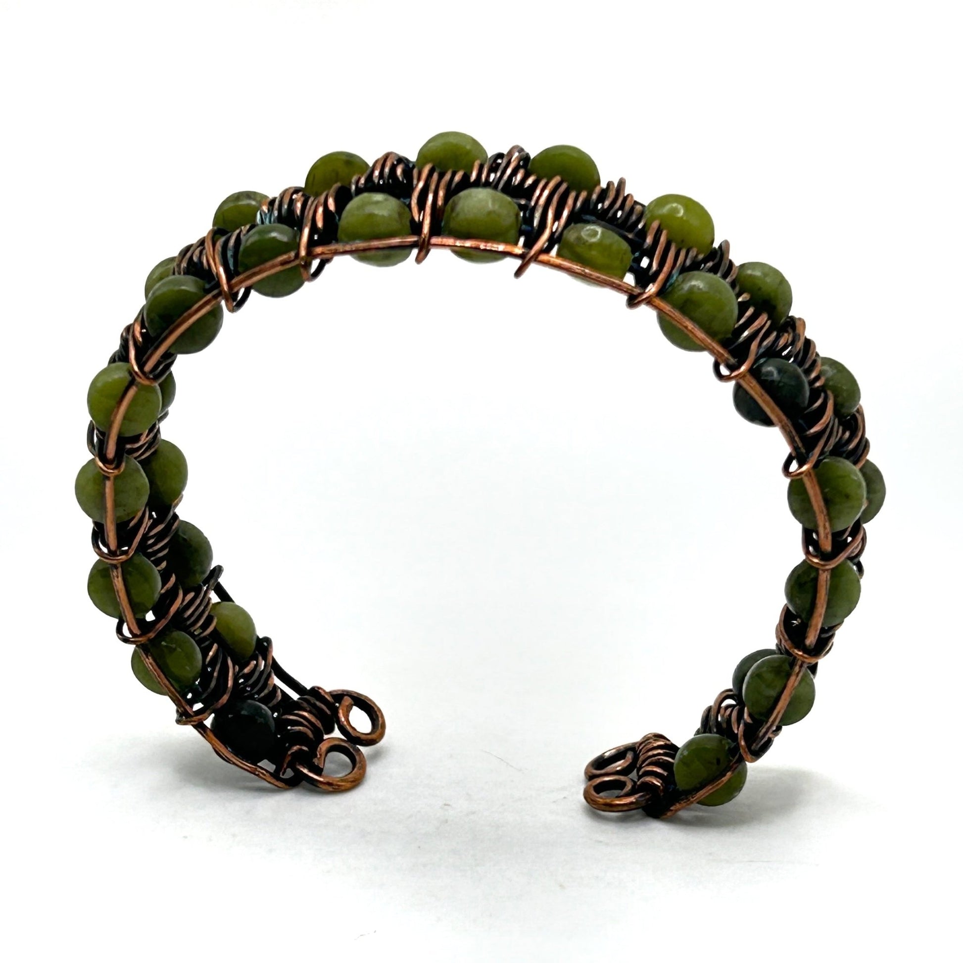 Copper and Jade Cuff Bracelet - T. Randall Jewelry