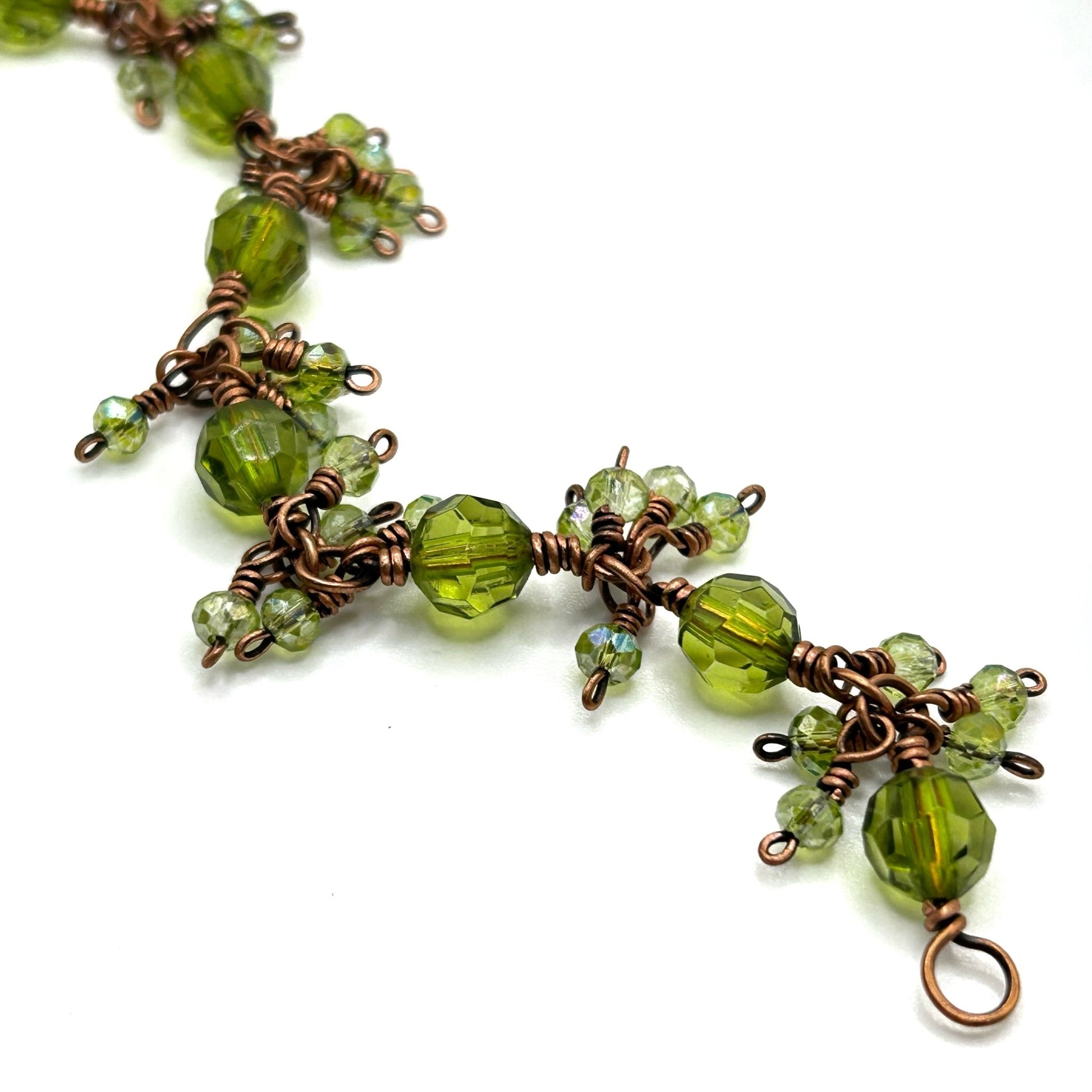 Green Crystal Dangle Bracelet - T. Randall Jewelry