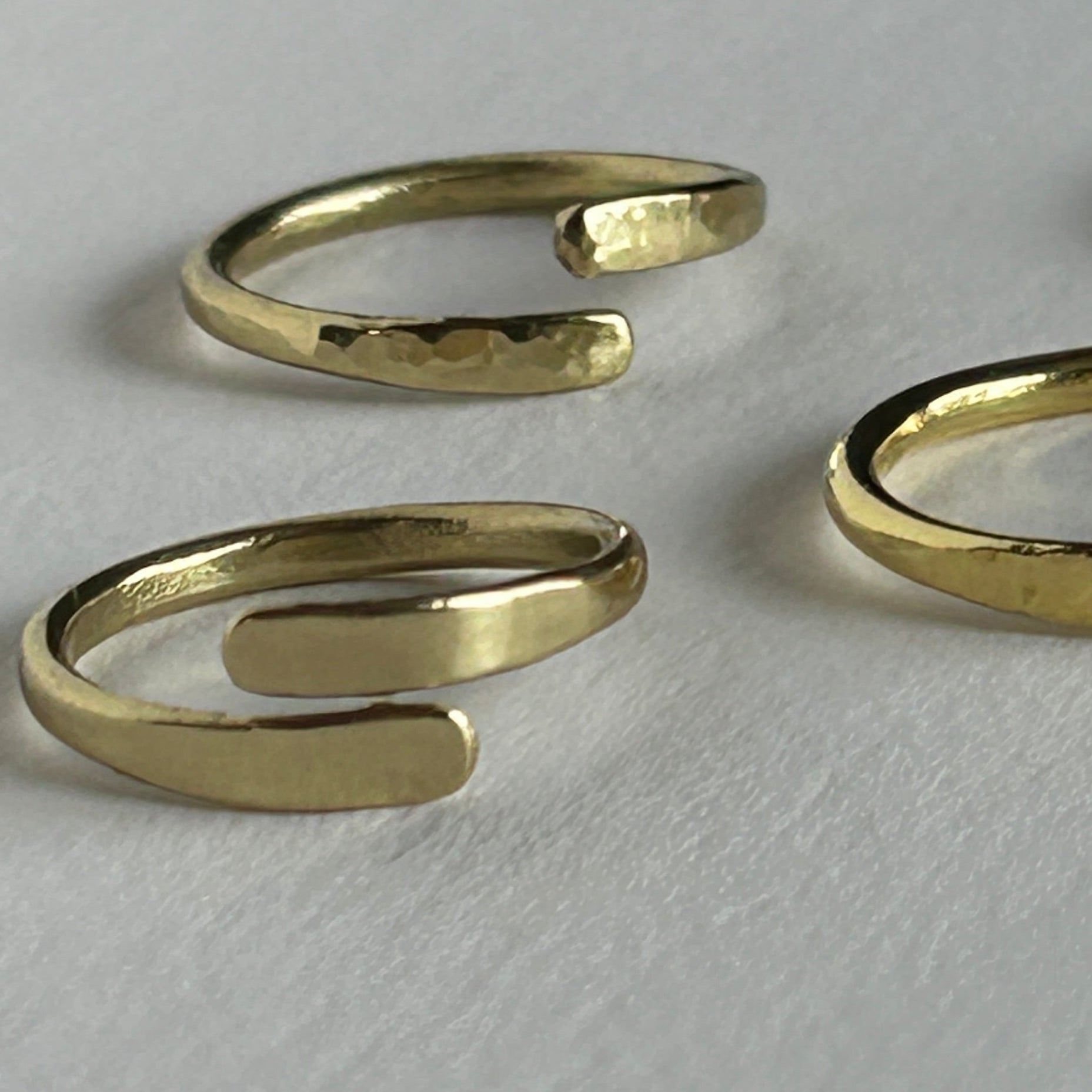 Hammered Brass Bypass Ring - T. Randall Jewelry