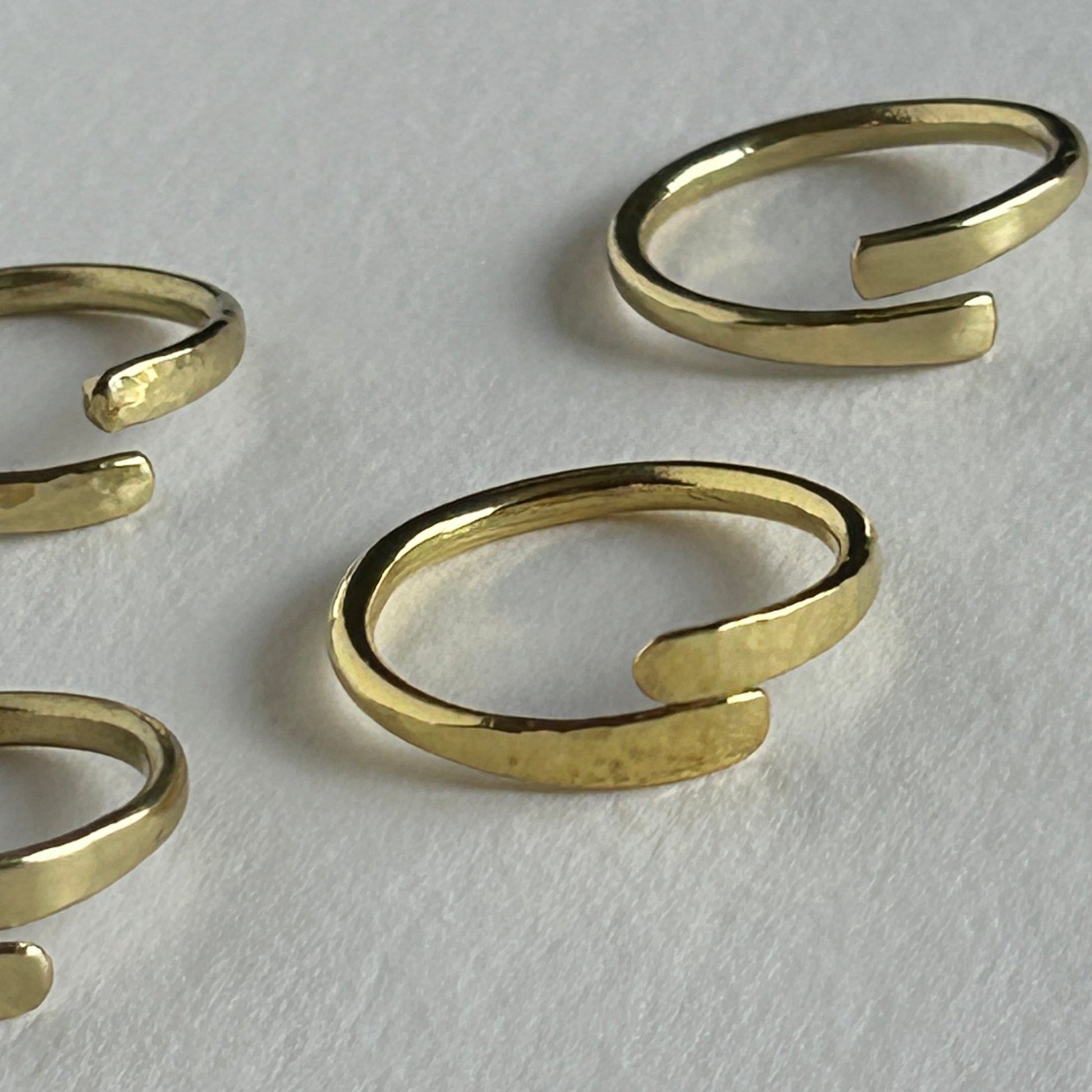 Hammered Brass Bypass Ring - T. Randall Jewelry