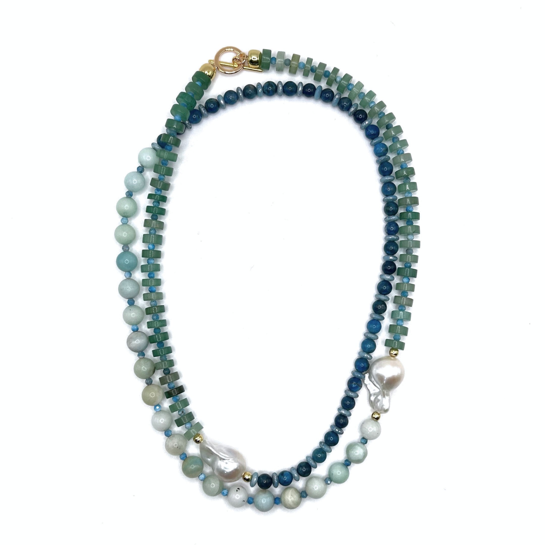 Harmony Double Strand Necklace In Ocean Breeze - T. Randall Jewelry