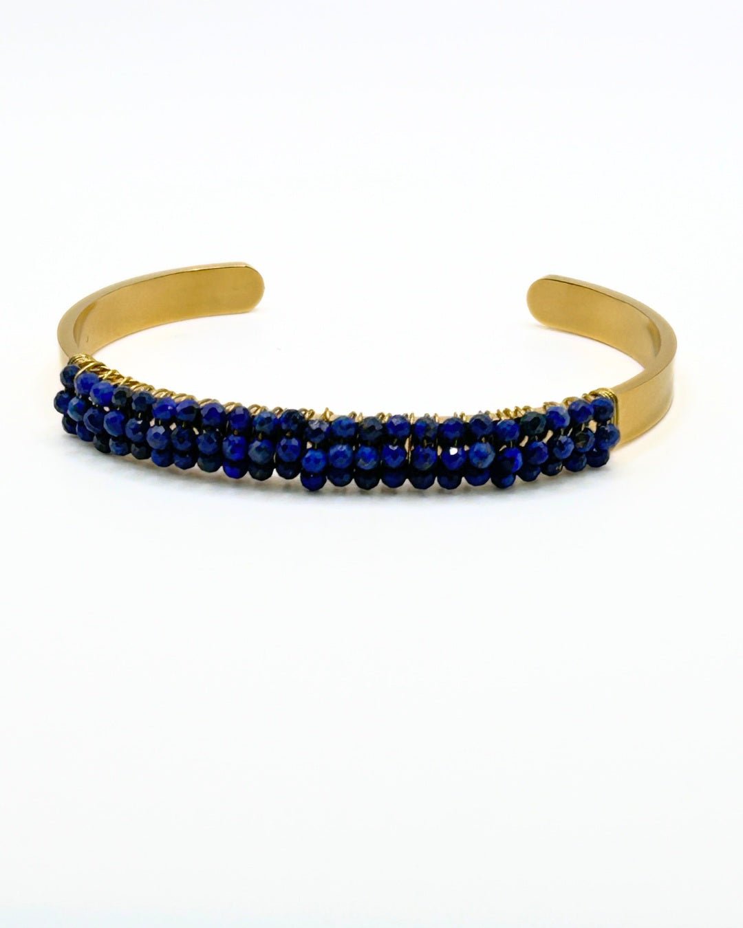 Lapis Lazuli Wrapped Cuff Bracelet - T. Randall Jewelry