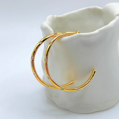 Sculpted Glow Hoop Earrings