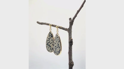 Dalmatian Jasper Drop Earrings