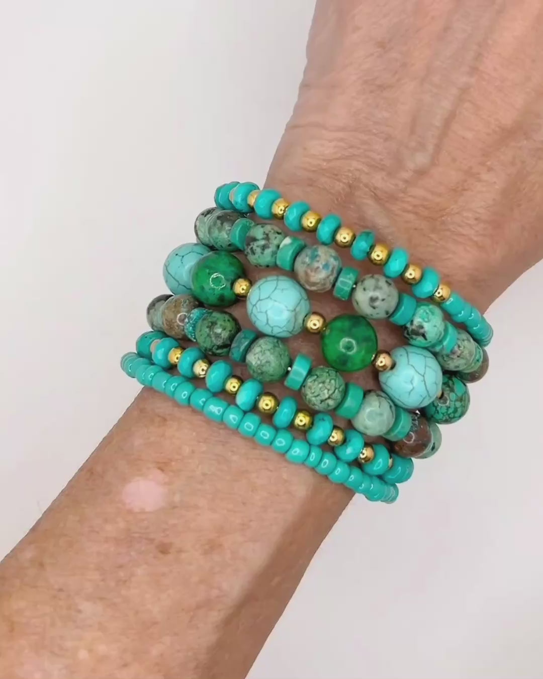 Load video: Turquoise Wrap Bracelet