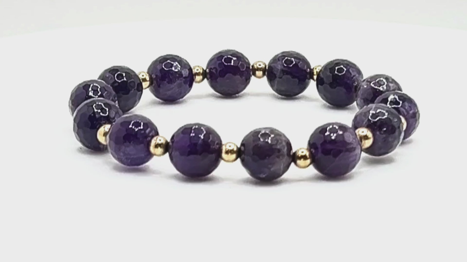 amethyst bead stretch bracelet