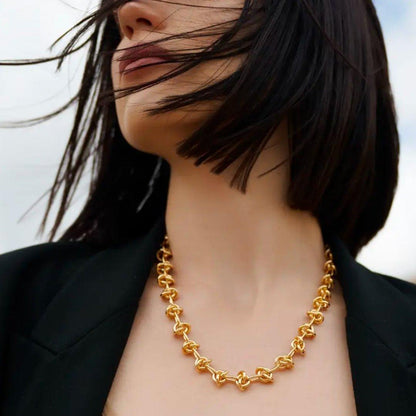 Chunky Gold Link Chain Layering Necklace - T. Randall Jewelry