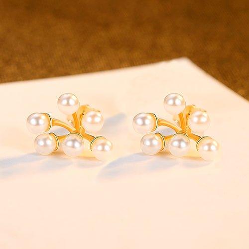 Dainty 925 Sterling Pearl Stud Earrings - T. Randall Jewelry